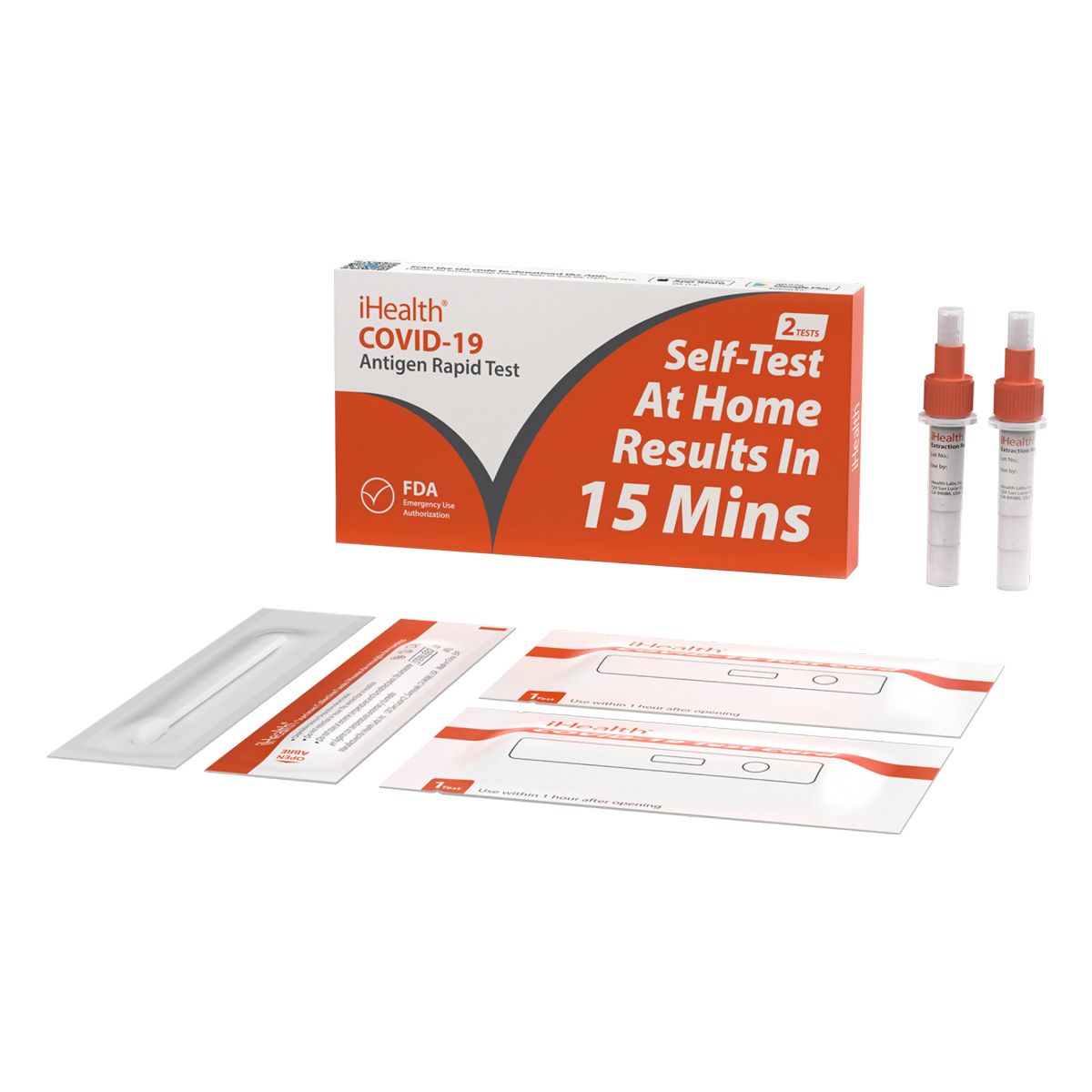 iHealth® COVID-19 Antigen Rapid Test | 2 Tests Per Kit |