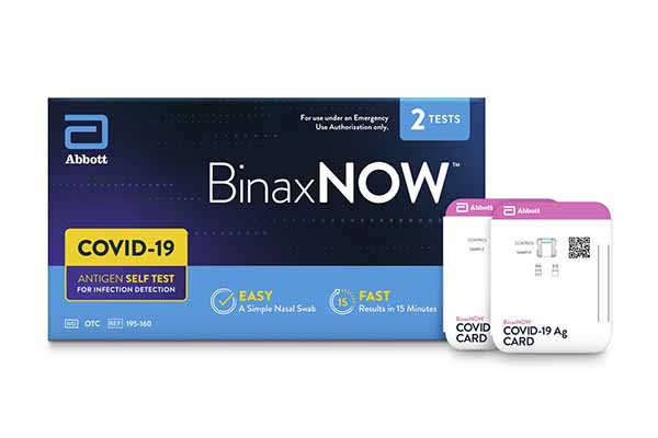 Prueba De Antígeno Abbott BinaxNOW™ COVID-19 - 2 Pruebas/Caja