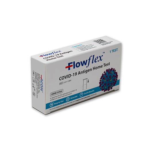 FlowFlex™ COVID-19 Antigen Rapid Home Test - FEB 2024 - 1 Test/Box